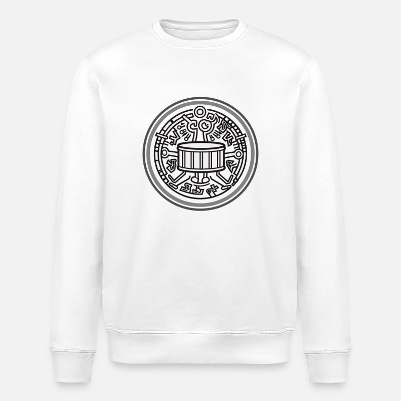 Drum Drummer Schlagzeug - Stanley/Stella Unisex Bio-Sweatshirt ROLLER - Weiß