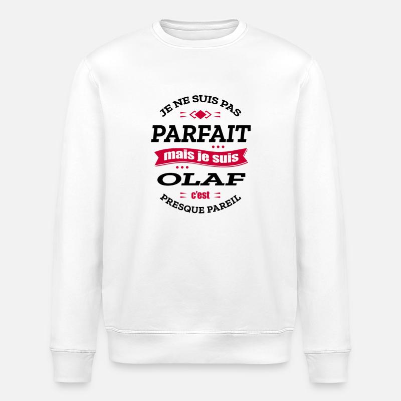 OLAF PARFAIT - PRENOM OLAF - Sweat bio ROLLER Stanley/Stella Unisexe - blanc