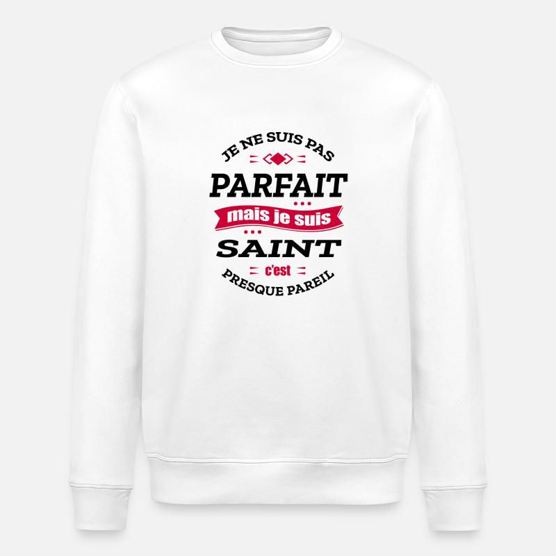 SAINT PARFAIT - PRENOM SAINT - Sweat bio ROLLER Stanley/Stella Unisexe - blanc