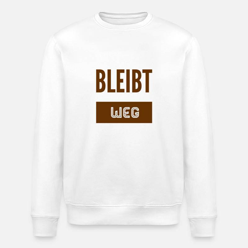 bitte halten sie Abstand - Stanley/Stella Unisex Bio-Sweatshirt ROLLER - Weiß