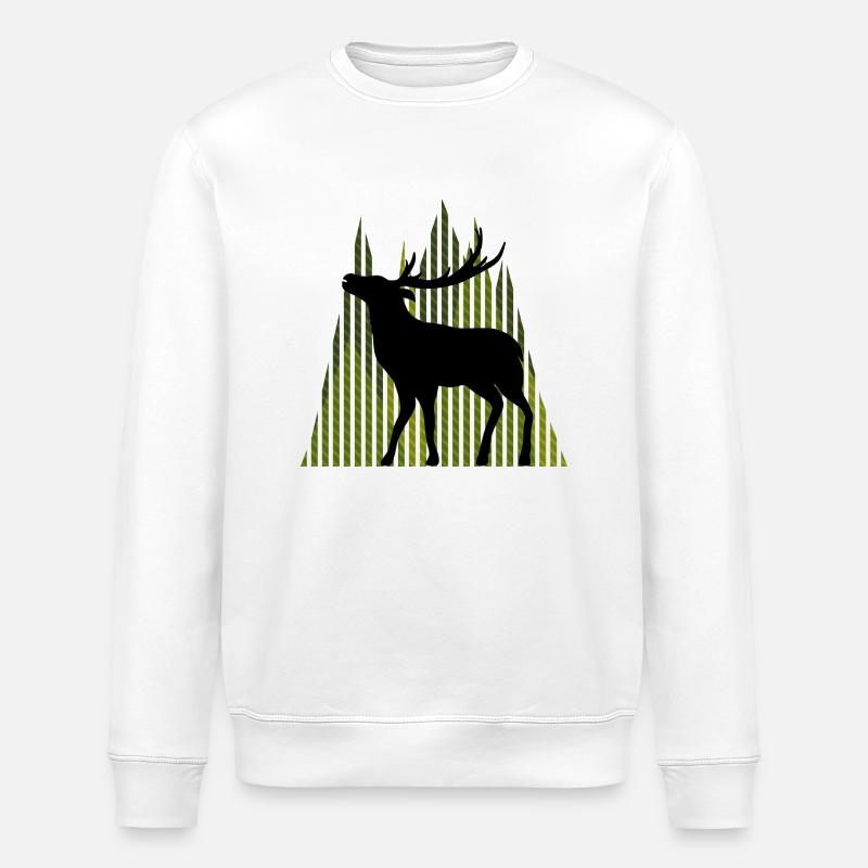 Cerf - Sweat bio ROLLER Stanley/Stella Unisexe - blanc