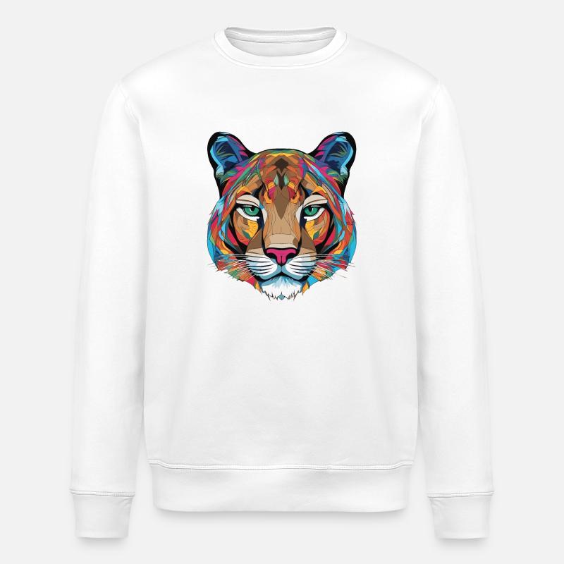 Cougar - Stanley/Stella ROLLER Unisex Organic Sweatshirt - white