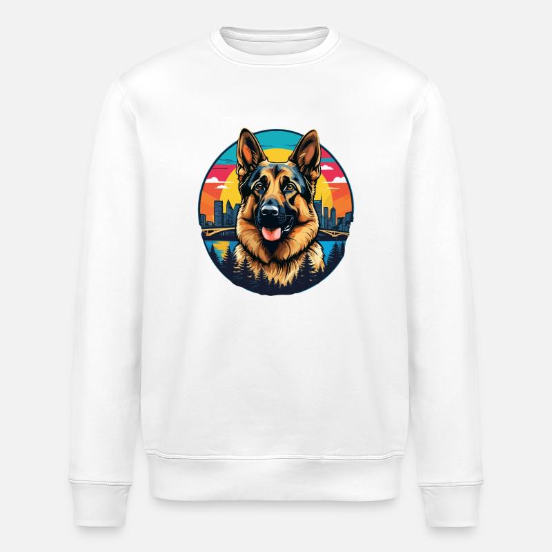 Berger allemand - Sweat bio ROLLER Stanley/Stella Unisexe - blanc