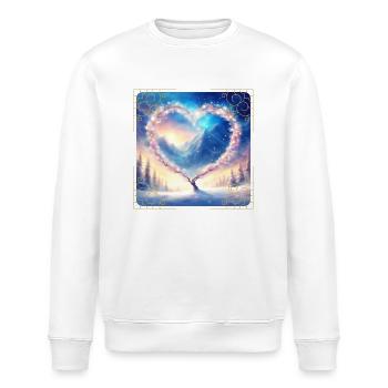 Winter Heart 2 - Stanley/Stella ROLLER Unisex Organic Sweatshirt - white - Front - Nik (191cm)