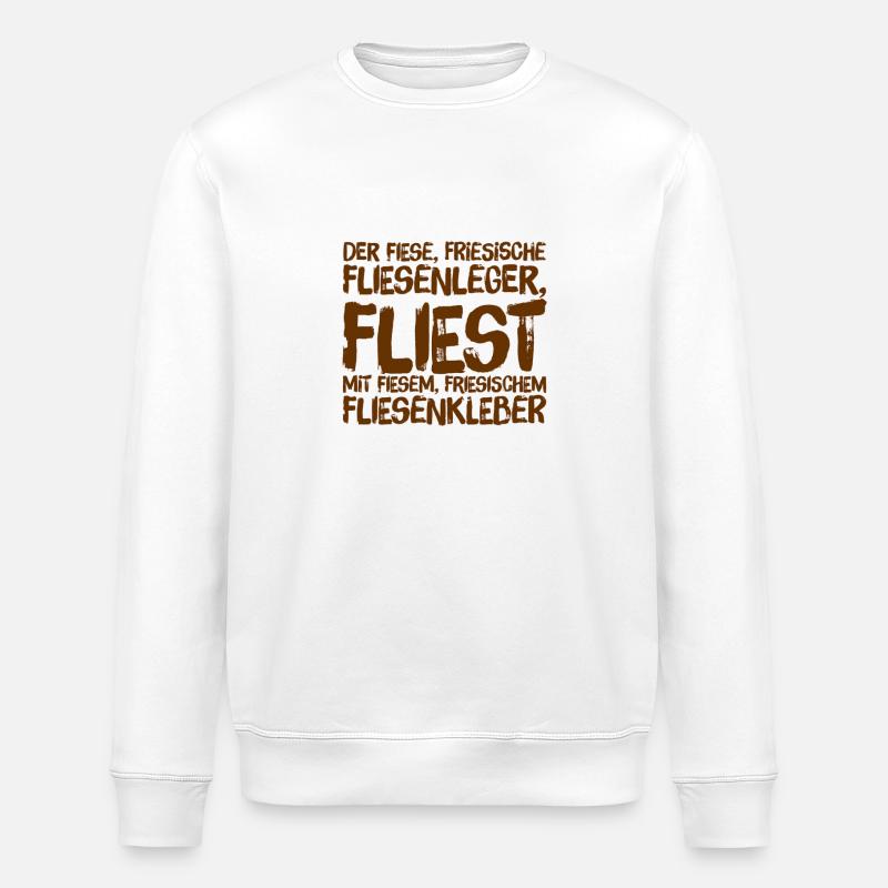 der fiese Fliesenleger - Stanley/Stella Unisex Bio-Sweatshirt ROLLER - Weiß