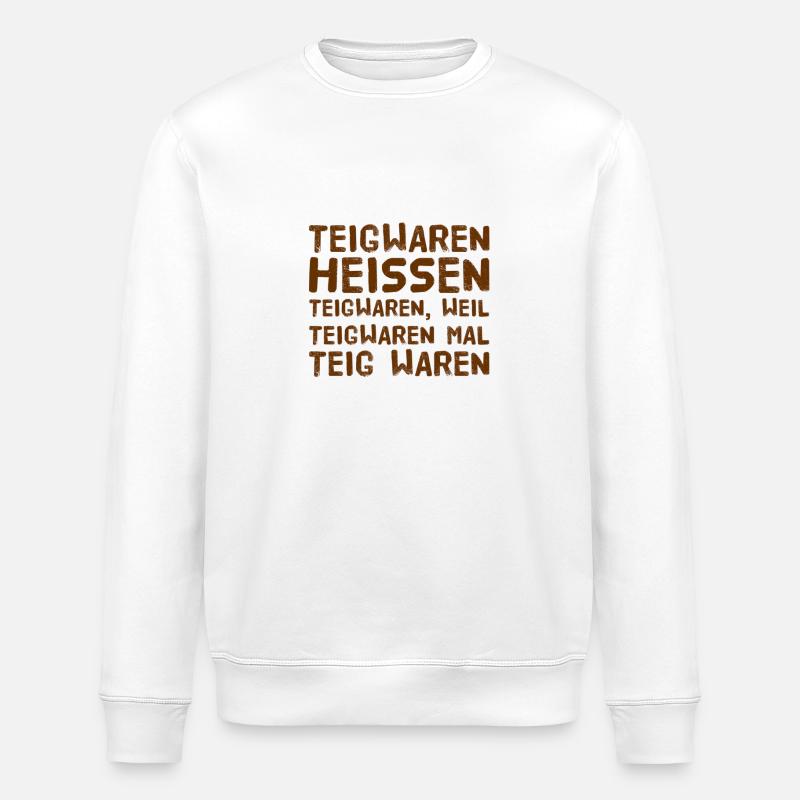 ich liebe Teigwaren - Stanley/Stella Unisex Bio-Sweatshirt ROLLER - Weiß