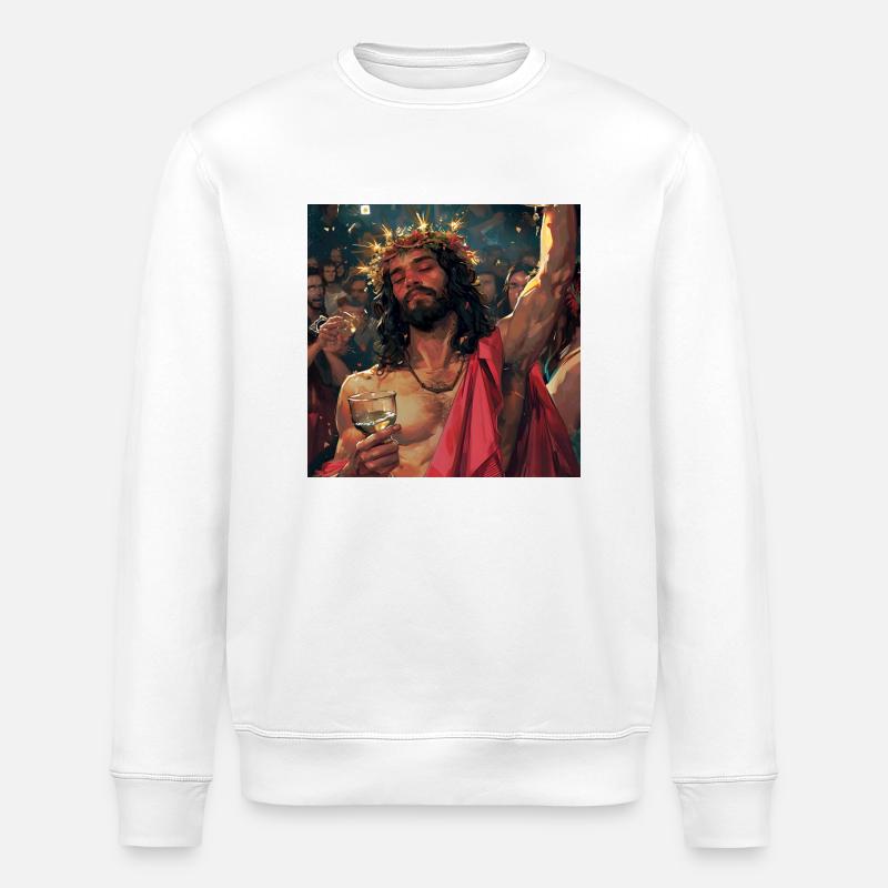 Jesus feiert - Stanley/Stella Unisex Bio-Sweatshirt ROLLER - Weiß
