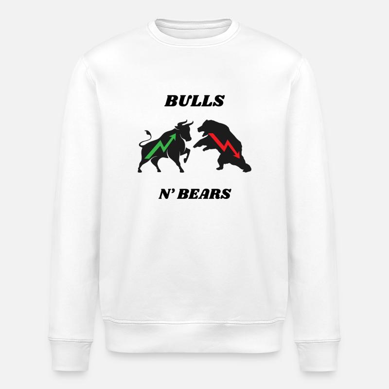 BULLS BEARS - Stanley/Stella Unisex Bio-Sweatshirt ROLLER - Weiß