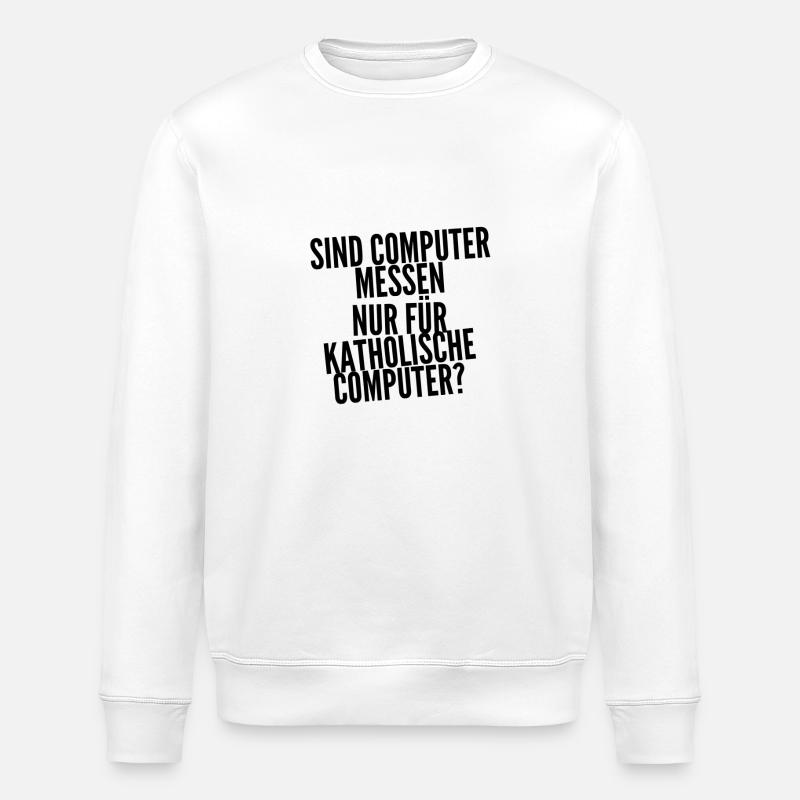 katholischer Computer - Stanley/Stella Unisex Bio-Sweatshirt ROLLER - Weiß