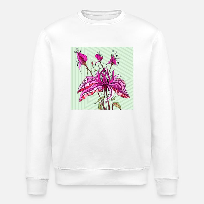 Fleur - Sweat bio ROLLER Stanley/Stella Unisexe - blanc