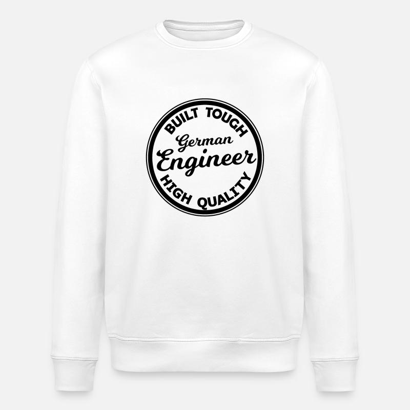 The German Engineer - Stanley/Stella ROLLER Unisex Organic Sweatshirt - white