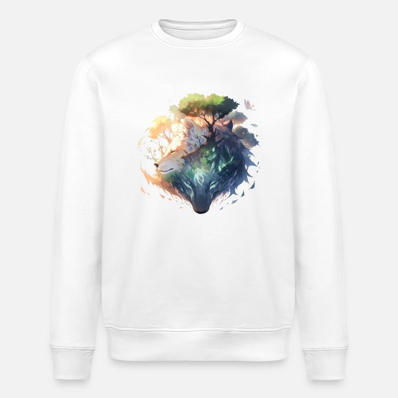 Les loups - Sweat bio ROLLER Stanley/Stella Unisexe - blanc