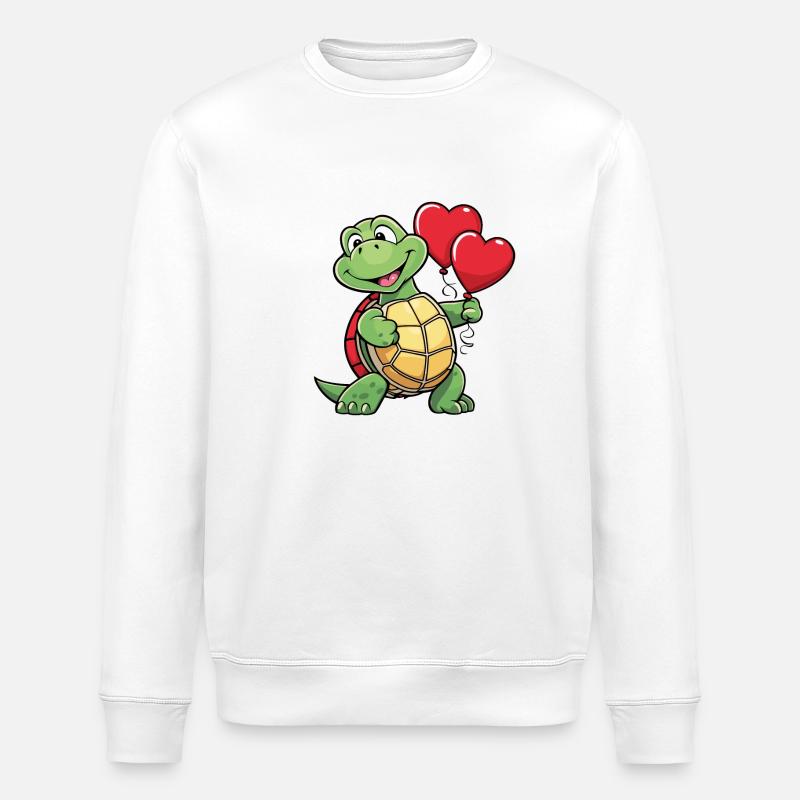 Coeur de tortue - Saint-Valentin - Sweat bio ROLLER Stanley/Stella Unisexe - blanc