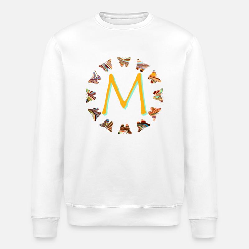 Papillons e 56 m - Sweat bio ROLLER Stanley/Stella Unisexe - blanc