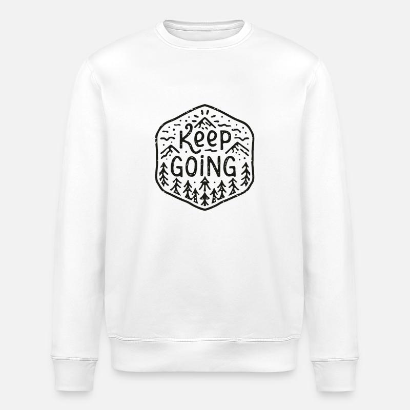 Keep going - Stanley/Stella ROLLER Unisex Organic Sweatshirt - white