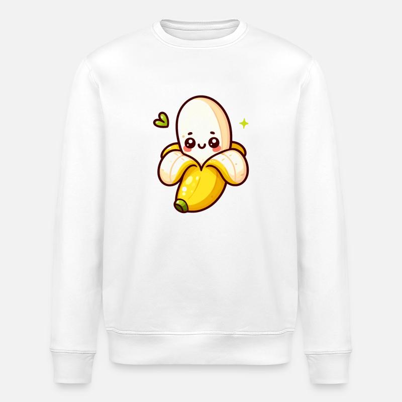 Kleine Banane - Stanley/Stella Unisex Bio-Sweatshirt ROLLER - Weiß