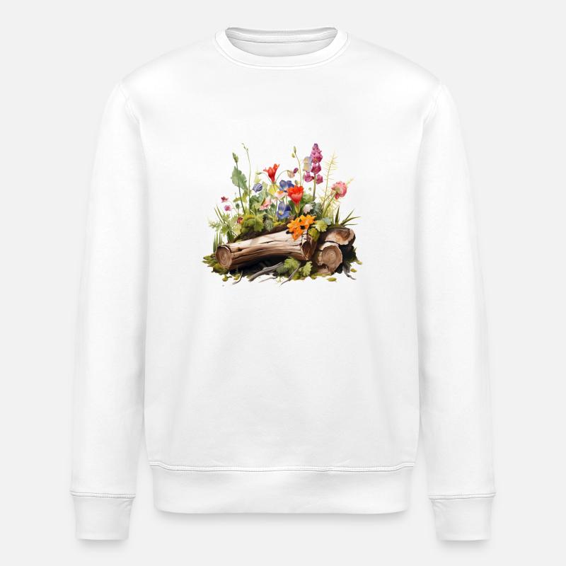 Wiederbelebung der Blüten - Stanley/Stella Unisex Bio-Sweatshirt ROLLER - Weiß