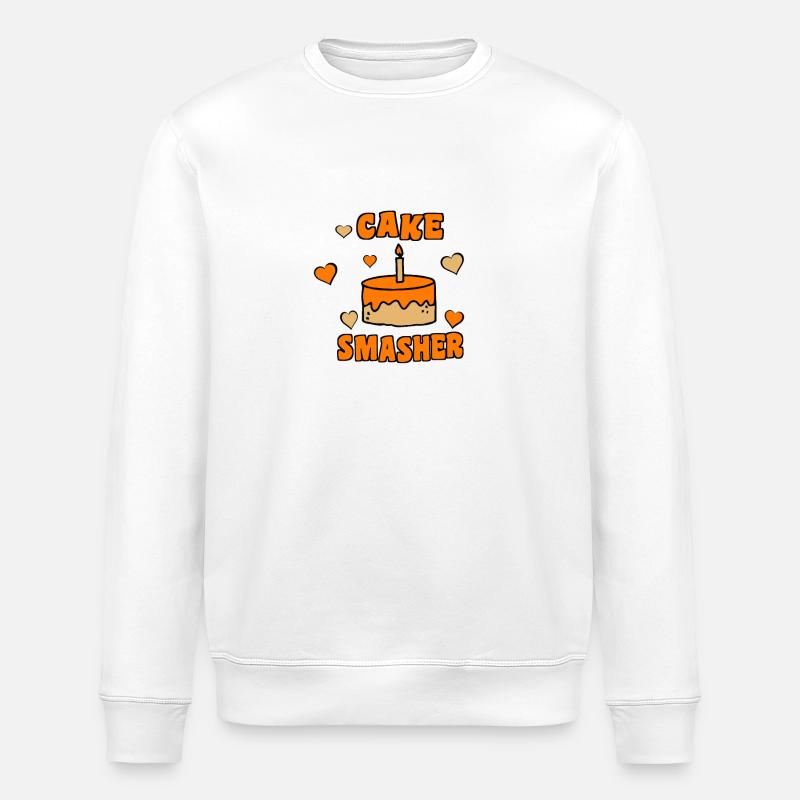 Cake Smasher - Stanley/Stella Unisex Bio-Sweatshirt ROLLER - Weiß