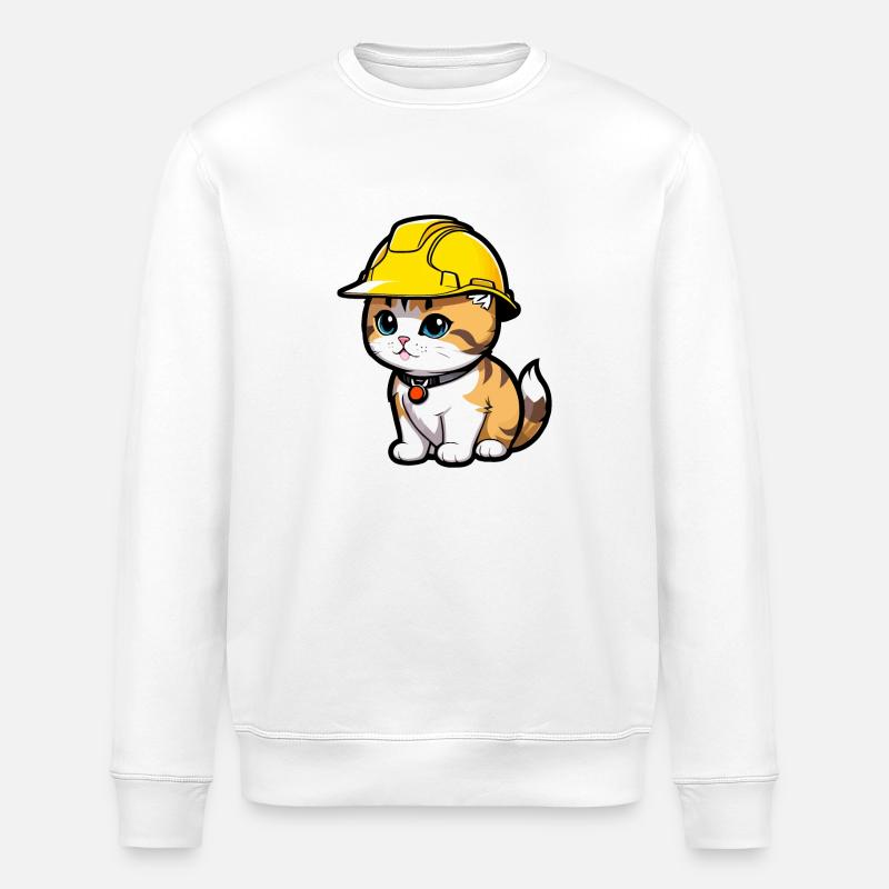Chat Worker - Sweat bio ROLLER Stanley/Stella Unisexe - blanc