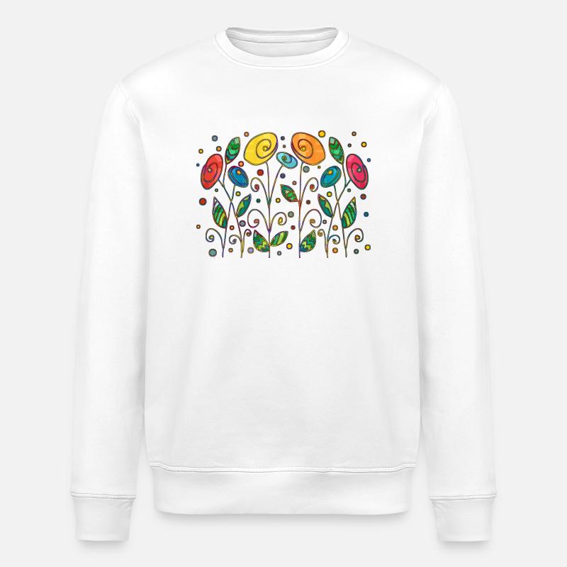 Fleur - Sweat bio ROLLER Stanley/Stella Unisexe - blanc