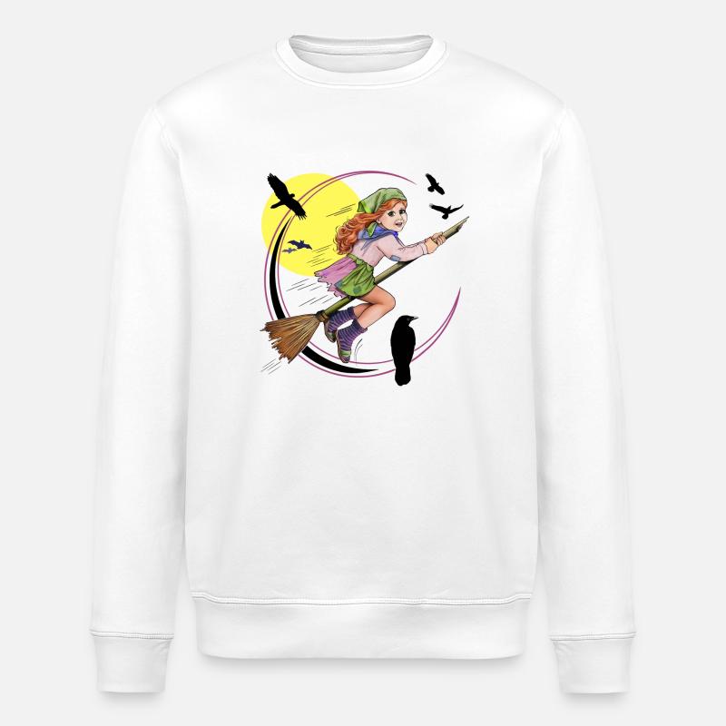 Petite sorcière - Sweat bio ROLLER Stanley/Stella Unisexe - blanc