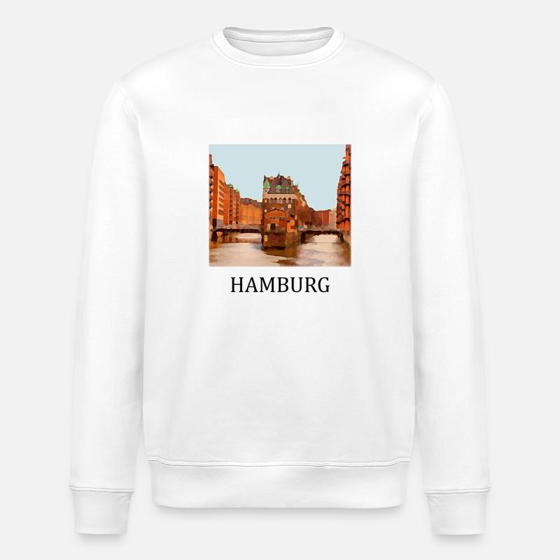 Hamburg - Stanley/Stella Unisex Bio-Sweatshirt ROLLER - Weiß