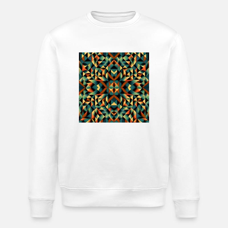 Geometrische Abstraktion - Stanley/Stella Unisex Bio-Sweatshirt ROLLER - Weiß