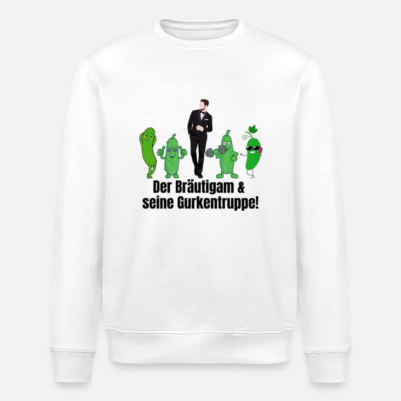 Bräutigam und Gurkentruppe - Stanley/Stella Unisex Bio-Sweatshirt ROLLER - Weiß