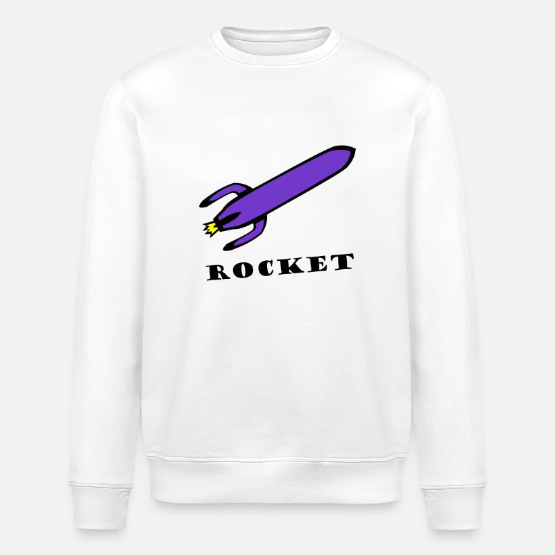 The Fast Rocket - Stanley/Stella ROLLER Unisex Organic Sweatshirt - white