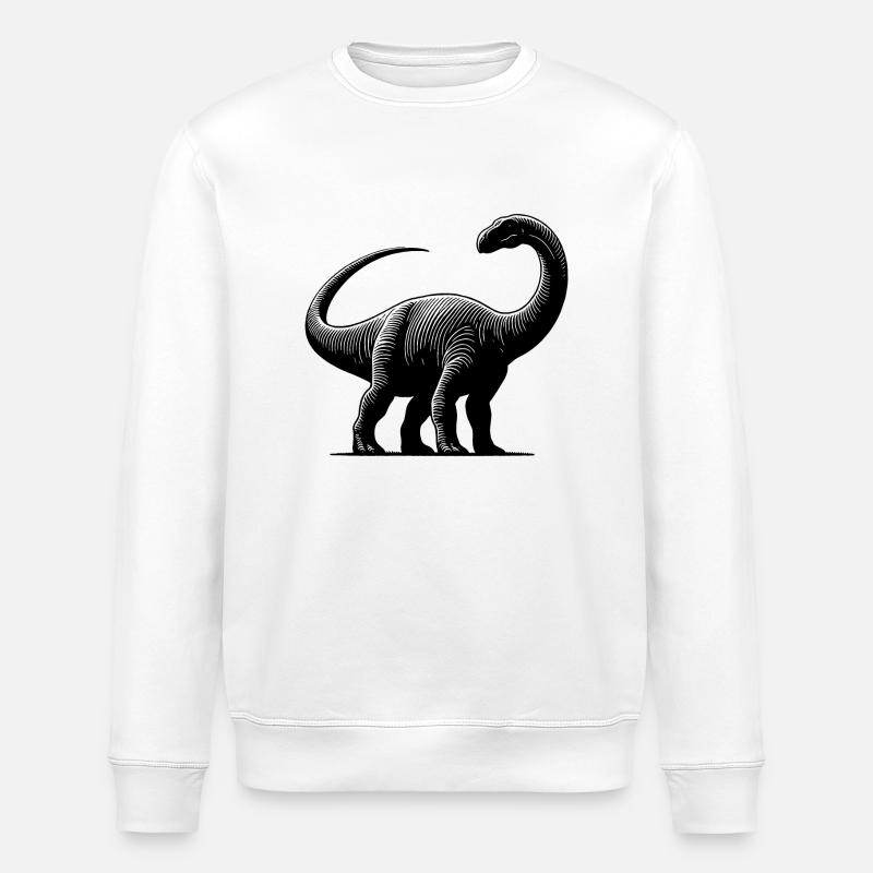 Massive Brachiosaurus Dino Dinosaur - Stanley/Stella ROLLER Unisex Organic Sweatshirt - white