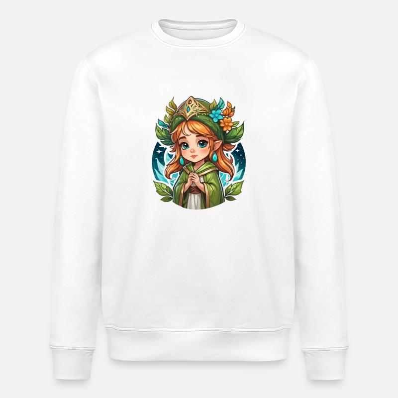 Druide Niedlich Illustration - Stanley/Stella Unisex Bio-Sweatshirt ROLLER - Weiß