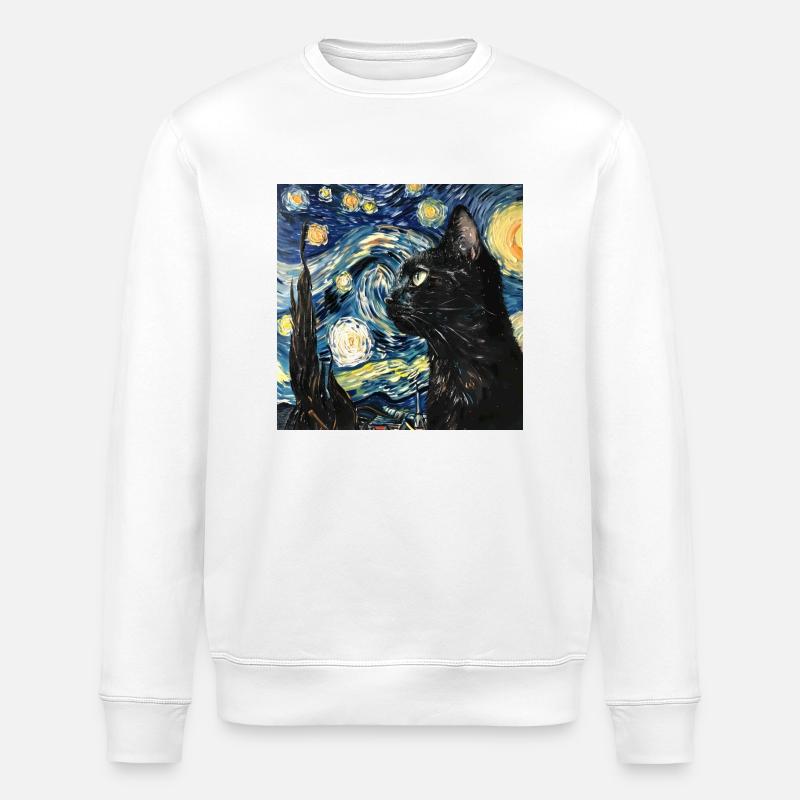 Chat, Motif De Chat - Sweat bio ROLLER Stanley/Stella Unisexe - blanc