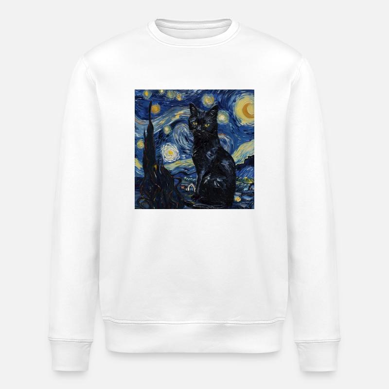Katze, katzenmotiv - Stanley/Stella Unisex Bio-Sweatshirt ROLLER - Weiß