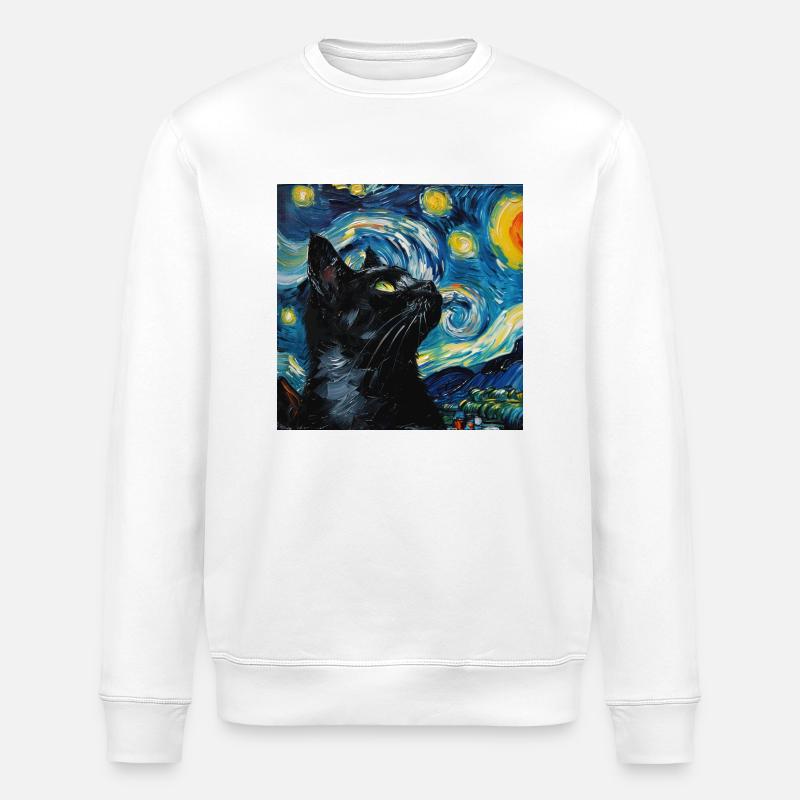Katze, katzenmotiv - Stanley/Stella Unisex Bio-Sweatshirt ROLLER - Weiß
