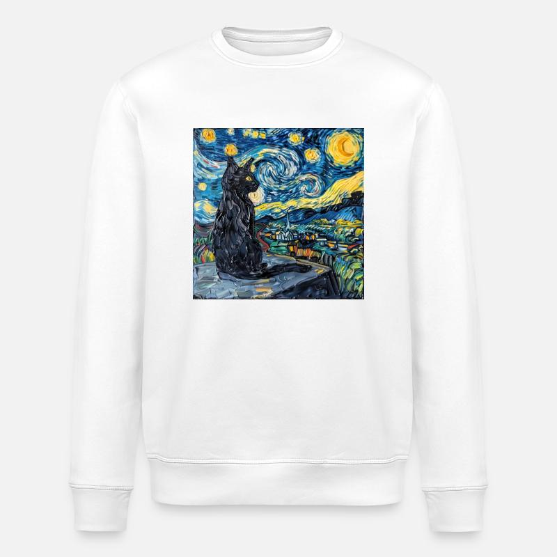 Chat, Motif De Chat - Sweat bio ROLLER Stanley/Stella Unisexe - blanc