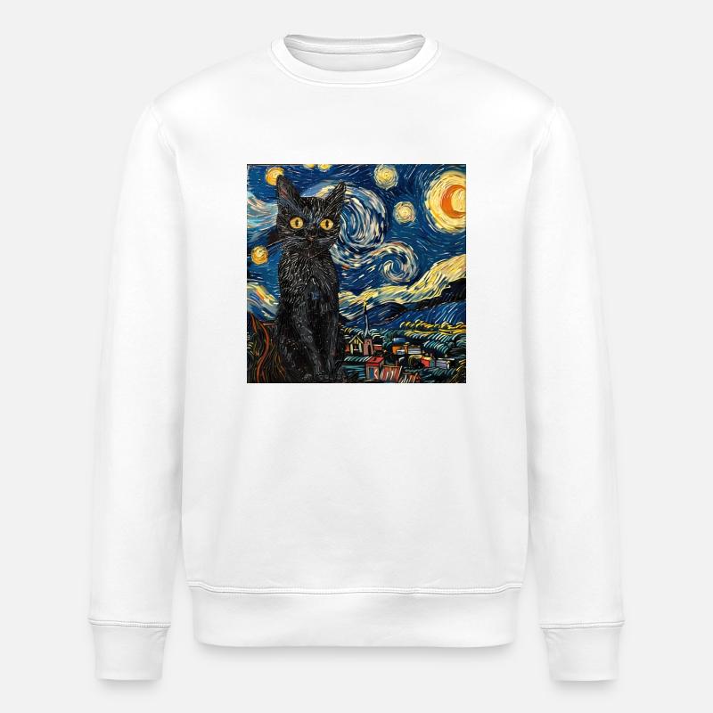 Chat, Motif De Chat - Sweat bio ROLLER Stanley/Stella Unisexe - blanc