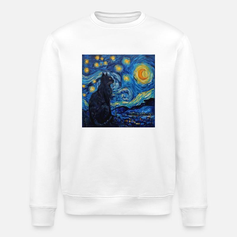Katze, katzenmotiv - Stanley/Stella Unisex Bio-Sweatshirt ROLLER - Weiß