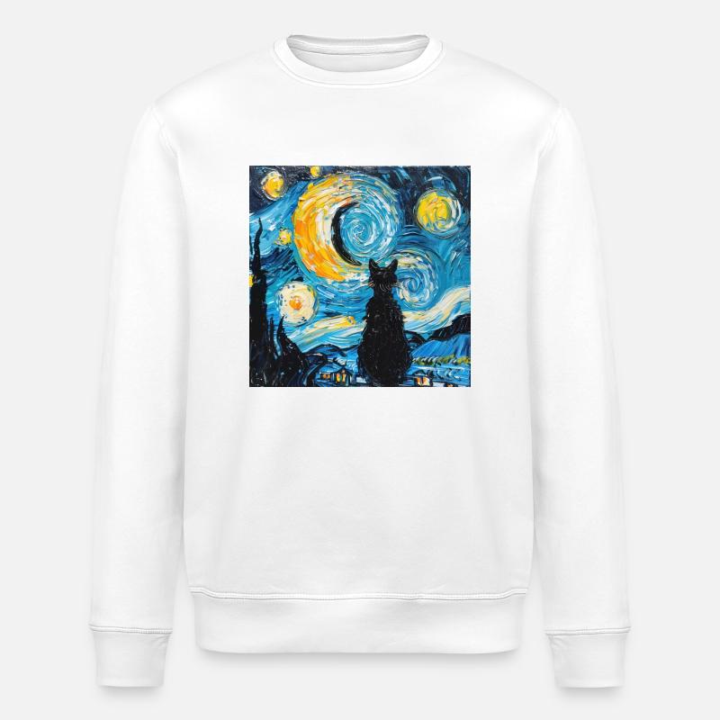 Chat, Motif De Chat - Sweat bio ROLLER Stanley/Stella Unisexe - blanc