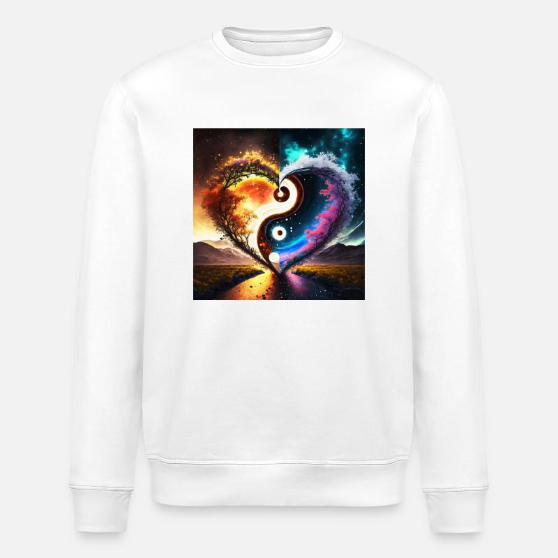 Firefly love ying yang - Sweat bio ROLLER Stanley/Stella Unisexe - blanc
