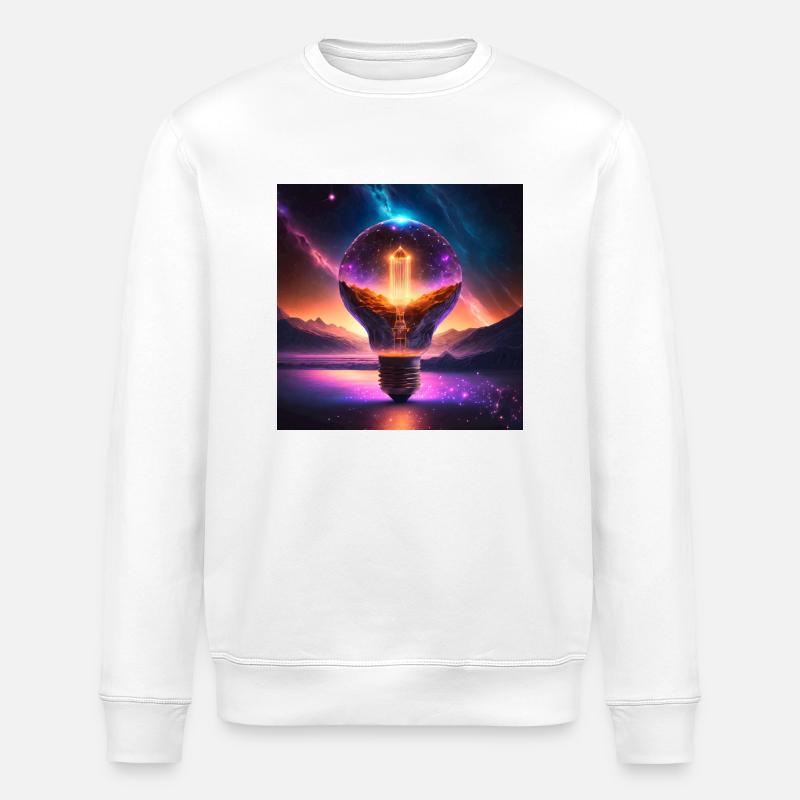 Glühwürmchengedanke glühend 60828 - Stanley/Stella Unisex Bio-Sweatshirt ROLLER - Weiß