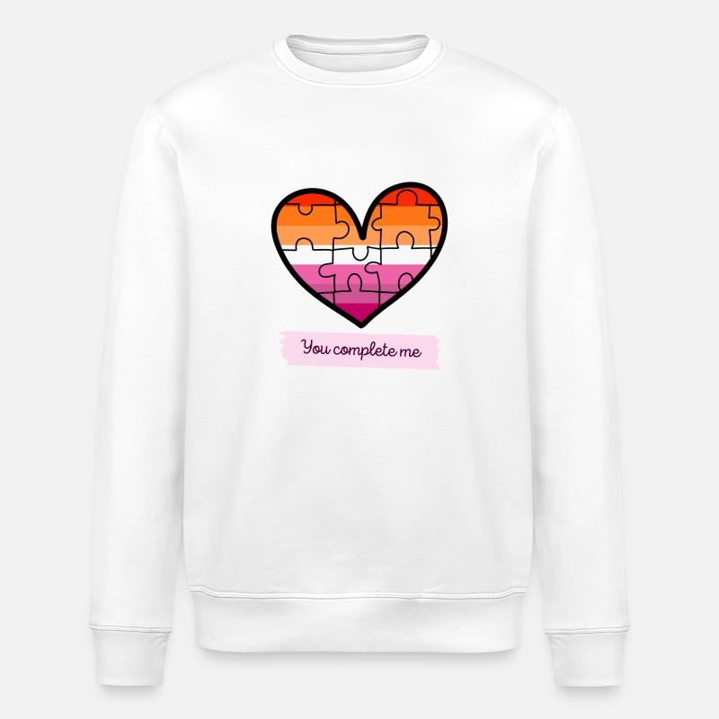 Du vervollständigst mich - Stanley/Stella Unisex Bio-Sweatshirt ROLLER - Weiß