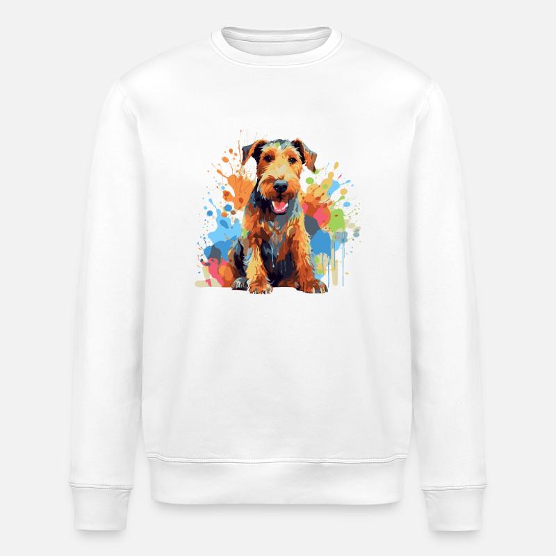 Drahthaar Foxterrier - Stanley/Stella Unisex Bio-Sweatshirt ROLLER - Weiß