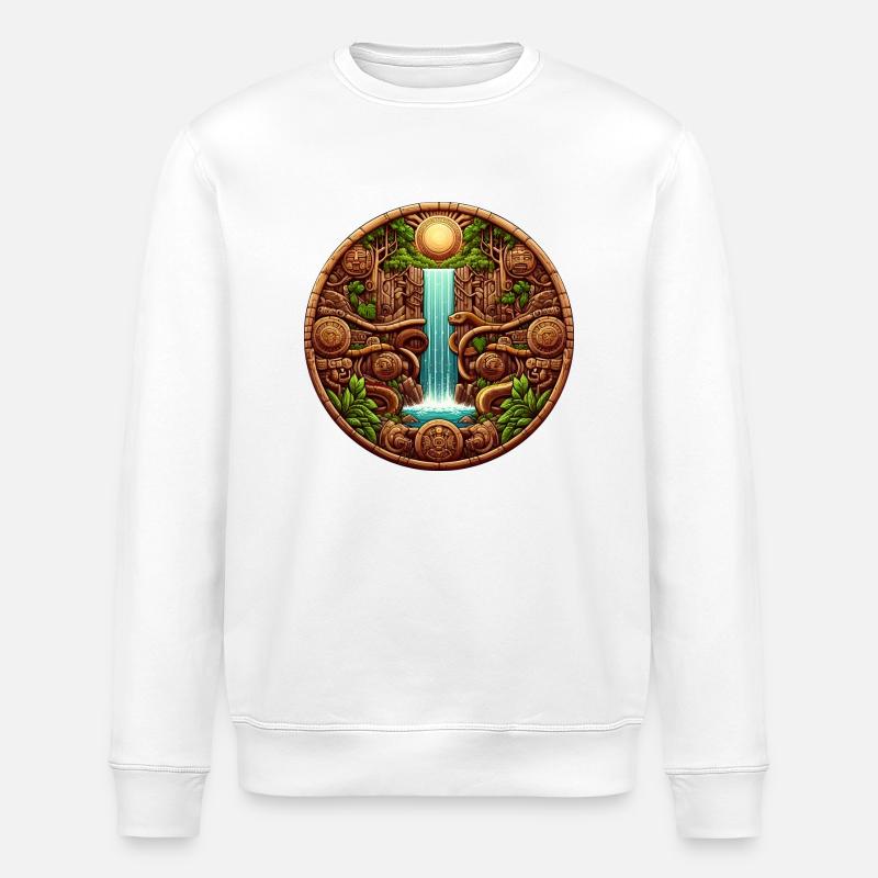 Maya Waterfall - Stanley/Stella ROLLER Unisex Organic Sweatshirt - white