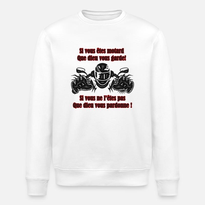 Si vous êtes motard! - Sweat bio ROLLER Stanley/Stella Unisexe - blanc