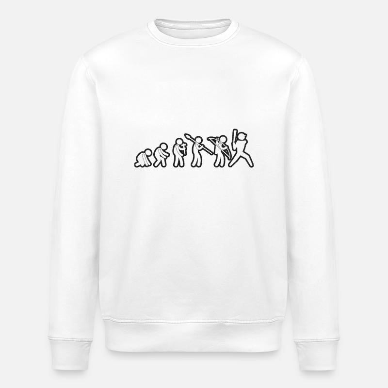 Evolution Baseballer White Grunge - Stanley/Stella Unisex Bio-Sweatshirt ROLLER - Weiß