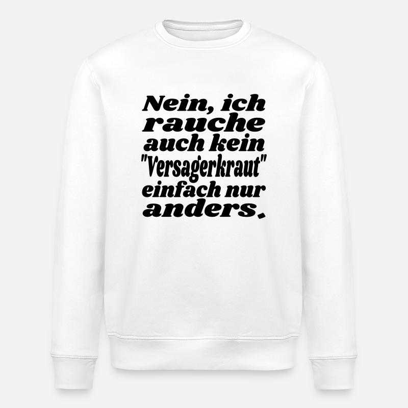 rauche auch kein - Stanley/Stella Unisex Bio-Sweatshirt ROLLER - Weiß