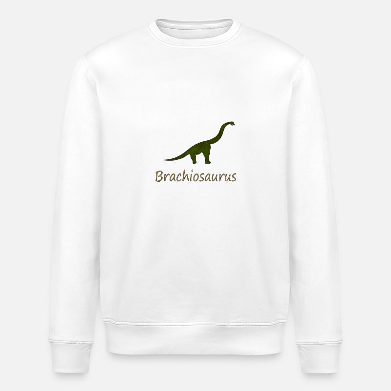 Brachiosaurus - Stanley/Stella ROLLER Unisex Organic Sweatshirt - white