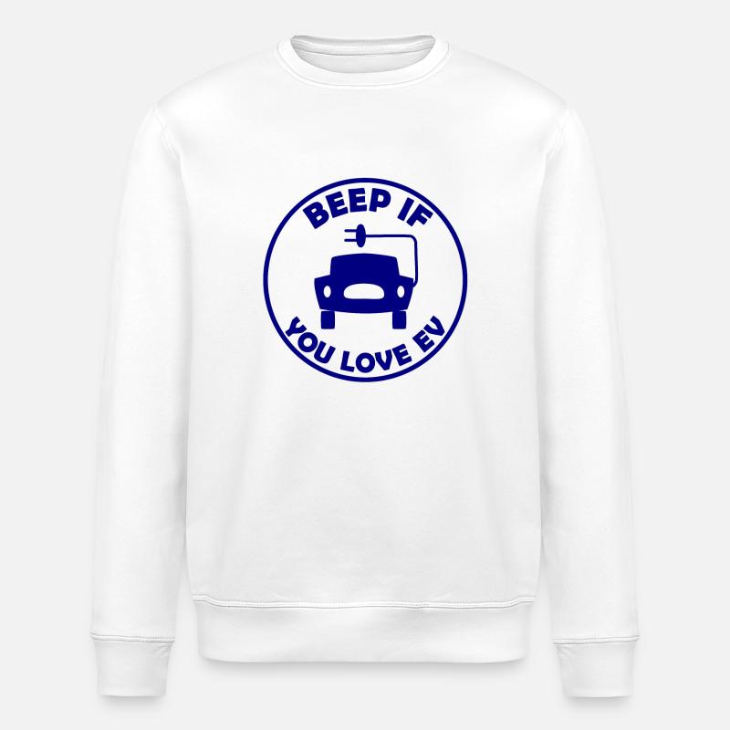 Conduire une voiture électrique - Sweat bio ROLLER Stanley/Stella Unisexe - blanc