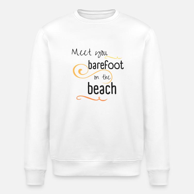 Barefoot on the beach - Stanley/Stella Unisex Bio-Sweatshirt ROLLER - Weiß