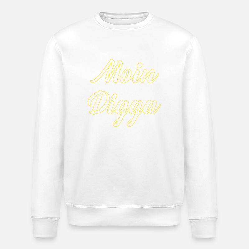 Moin Digga - Stanley/Stella Unisex Bio-Sweatshirt ROLLER - Weiß